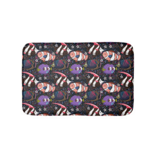 Aquatic animals pattern   ocean underwater life 47 bath mat