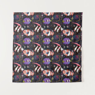 Aquatic animals pattern   ocean underwater life 47 tapestry