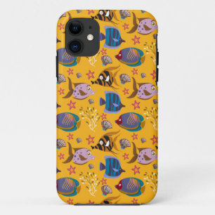 Aquatic animals pattern ocean underwater life 6 iPhone 11 case