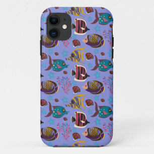 Aquatic animals pattern ocean underwater life 8 iPhone 11 case