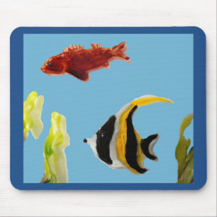 Aquatic Art Fish Mouse Pad