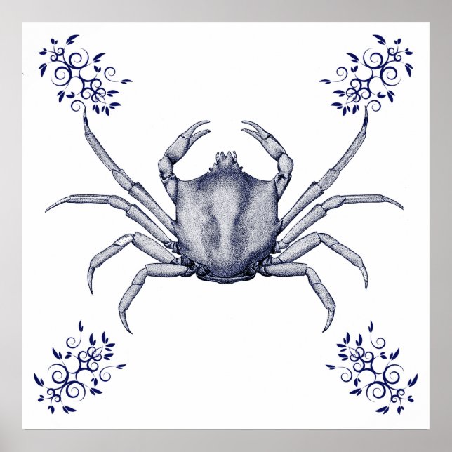 Aquatic Art ~ Kelp Crab Poster (Front)
