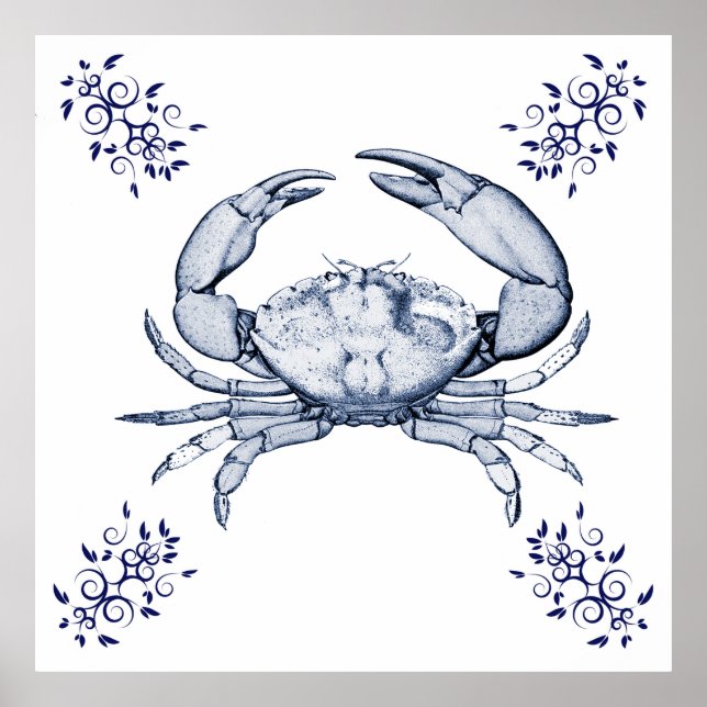 Aquatic Art ~ Stone Crab Poster (Front)