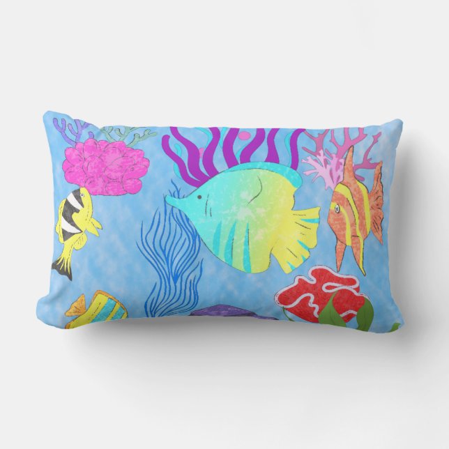 Aquatic Creatures  Lumbar Cushion (Front)
