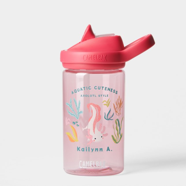 Aquatic Cuteness Axolotl Water Bottle (Left)