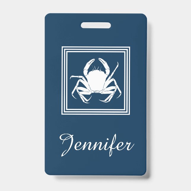 Aquatic design ID badge (Front)