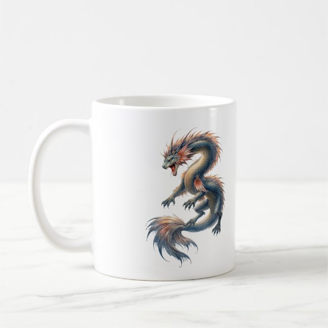 Aquatic Dragon Coffee Mug (Left)