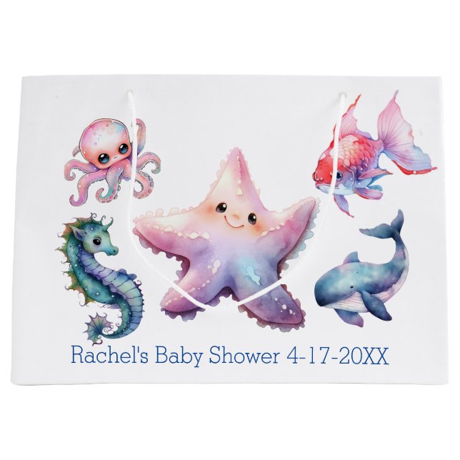 Aquatic Friends Large Gift Bag (Front)