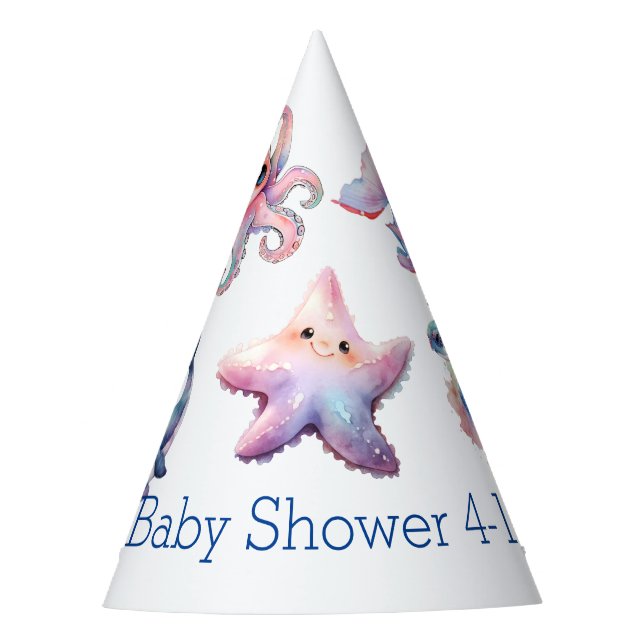 Aquatic Friends Party Hat (Front)