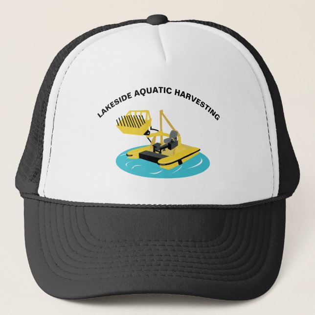 Aquatic Harvester Construction Vehicle Boat Custom Trucker Hat (Front)