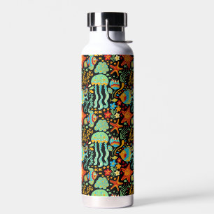Aquatic Life Cartoon Style Water Bottle