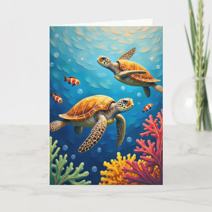 Aquatic Mothers Day Illustration Card