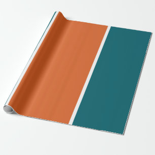 Aquatic Orange Wrapping Paper