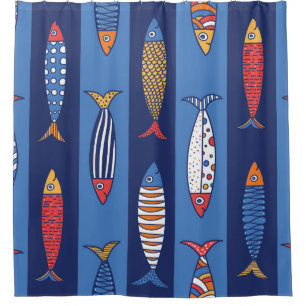 Aquatic Playtime: Kids' Fish Fantasy Shower Curtain
