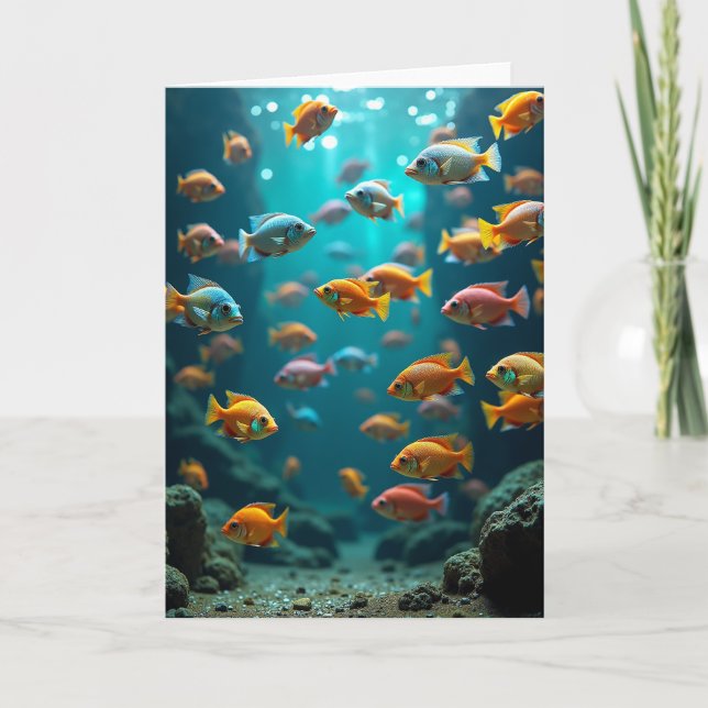 Aquatic Scene Fathers Day Card (Front)