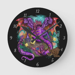 Aquatic Sea Dragon Round Clock
