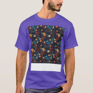 Aquatic Seamless Pattern Underwater Sea Life Ocean T-Shirt