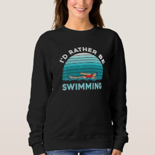 Aquatic Sport Swimmer Athlete Swim Team Retro Swi Sweatshirt