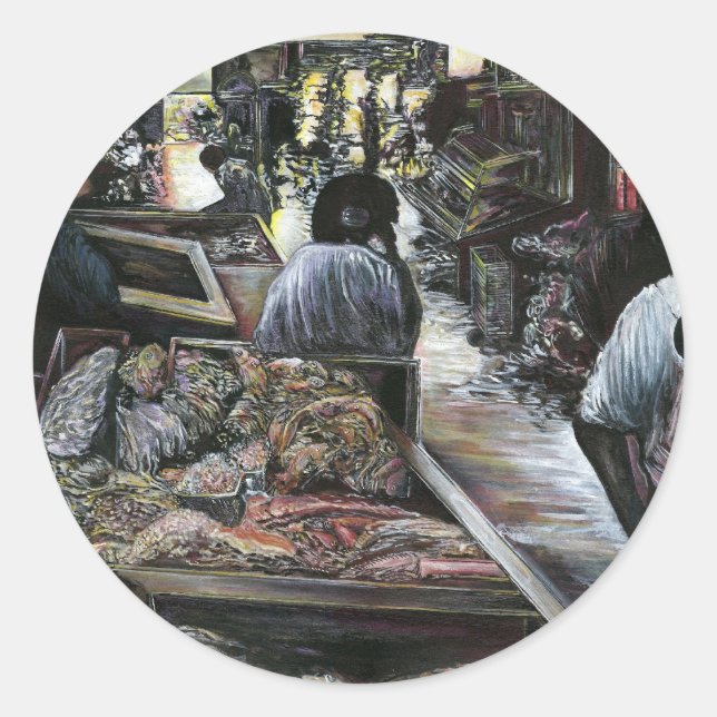 Aquatic, yet kissed with Desert Wind, Jerusalem Classic Round Sticker (Front)