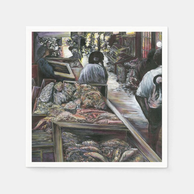 Aquatic, yet kissed with Desert Wind, Jerusalem Napkin (Front)