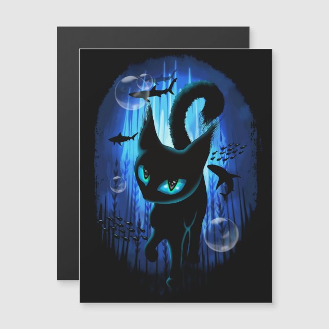 Aquaticat - Surreal Cat in Deep Ocean Fantasy (Front/Back)