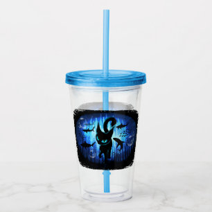 Aquaticat - Surreal Cat in Deep Ocean Fantasy Acrylic Tumbler