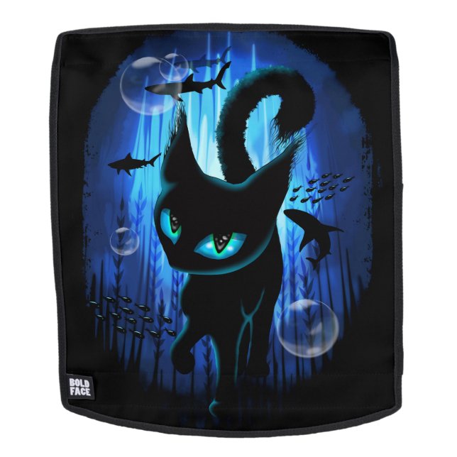 Aquaticat - Surreal Cat in Deep Ocean Fantasy Backpack (Removable Face)