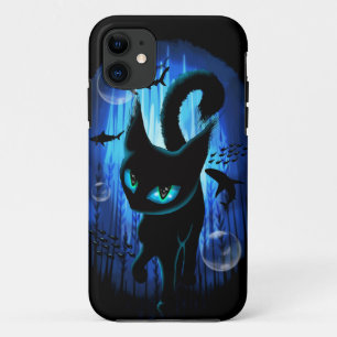 Aquaticat - Surreal Cat in Deep Ocean Fantasy iPhone 11 Case