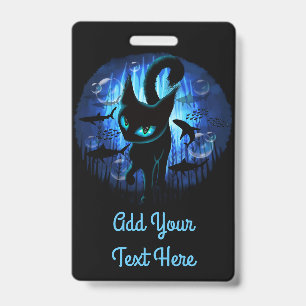 Aquaticat - Surreal Cat in Deep Ocean Fantasy ID Badge
