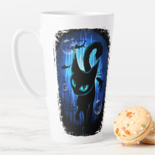 Aquaticat - Surreal Cat in Deep Ocean Fantasy Latte Mug