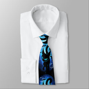 Aquaticat - Surreal Cat in Deep Ocean Fantasy Tie