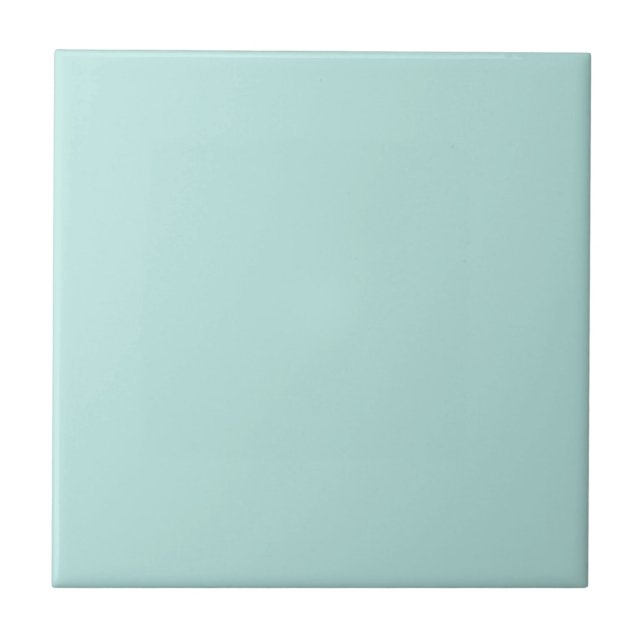 Aquatint Ink Turquoise Square Kitchen and Bathroom Ceramic Tile (Front)