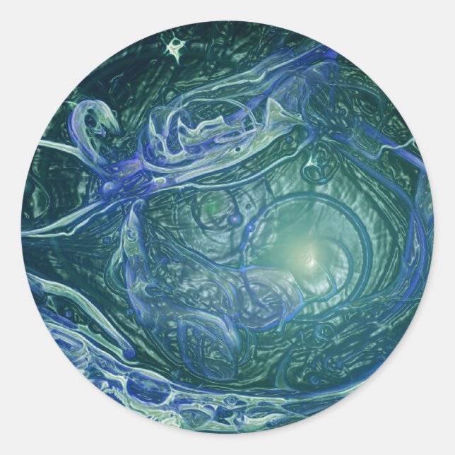 aquesurreal classic round sticker (Front)