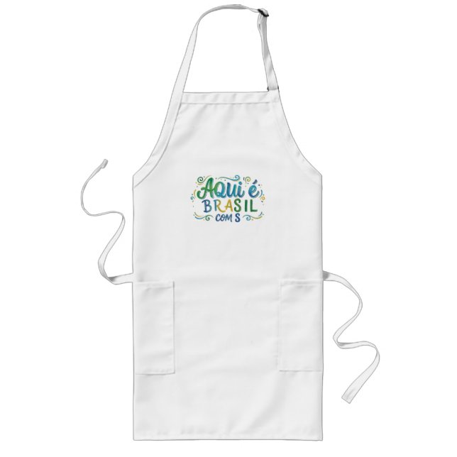 Aqui e Brasil com S Culture Long Apron (Front)