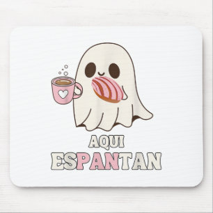 Aqui Espantan - Funny Spanish Halloween Mexican Pa Mouse Pad