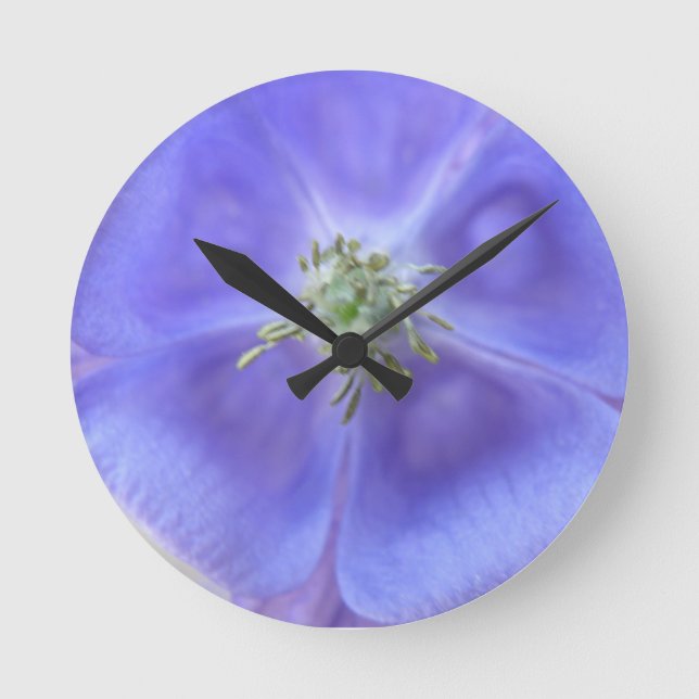 Aquilegia Flower Wall Clock (Front)