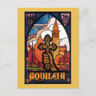 Aquileia Vintage Italian Travel Poster Postcard