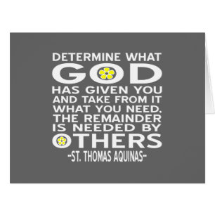 Aquinas Quote Determine What God Has Given You