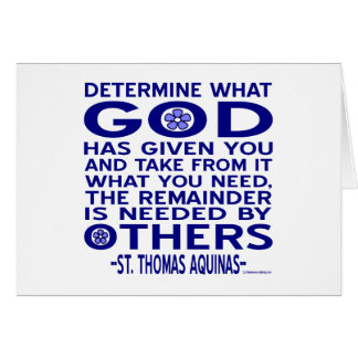 Aquinas Quote Look What God Given You Blue