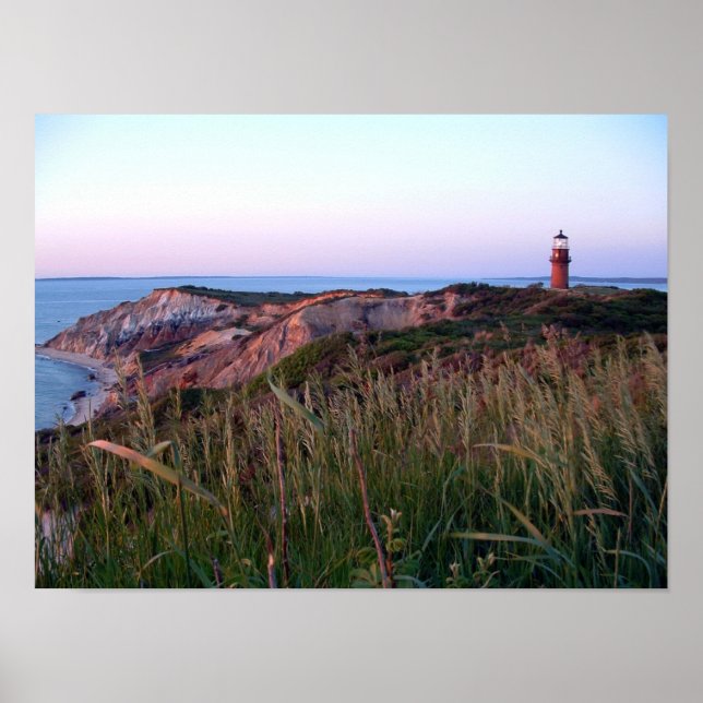 Aquinnah Sunset and Lighthouse Poster (Front)