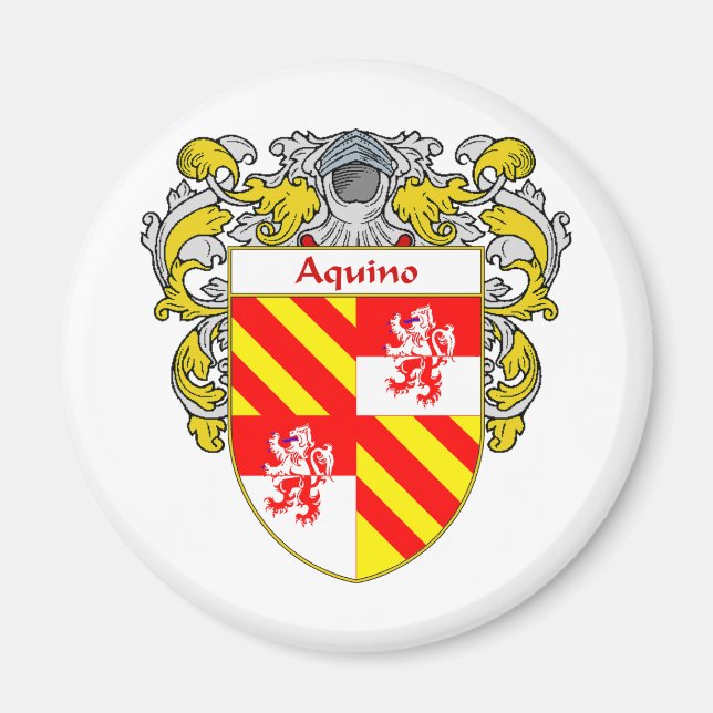 Aquino Coat of Arms (Mantled) Magnet (Front)