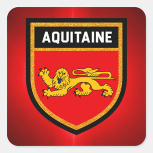 Aquitaine Flag Square Sticker