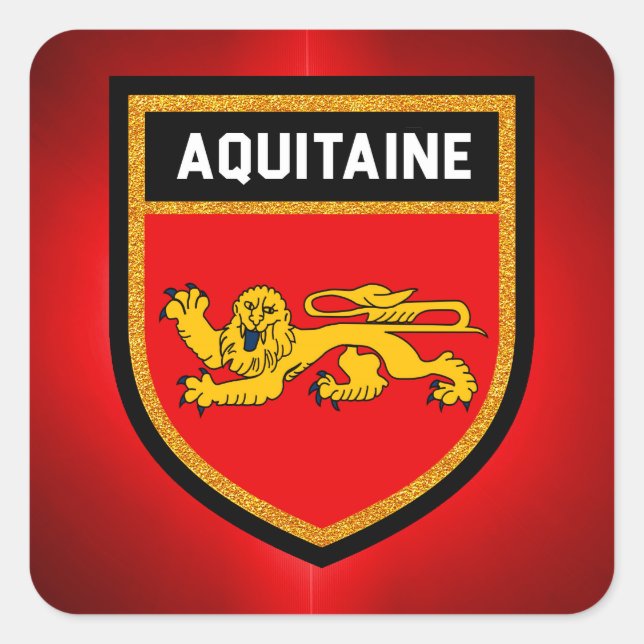 Aquitaine Flag Square Sticker (Front)
