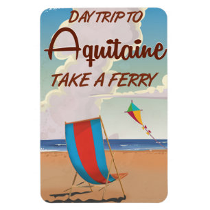 Aquitaine France vintage travel poster Magnet