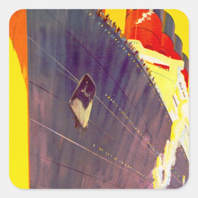 Aquitania Departing Square Sticker (Front)