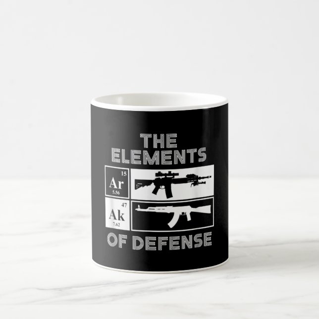 AR15 AK47 Elements of Defence Periodic Table Coffee Mug (Center)