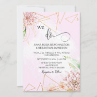 *~* AR15 Floral WE DO Geometric RSVP QR Wedding