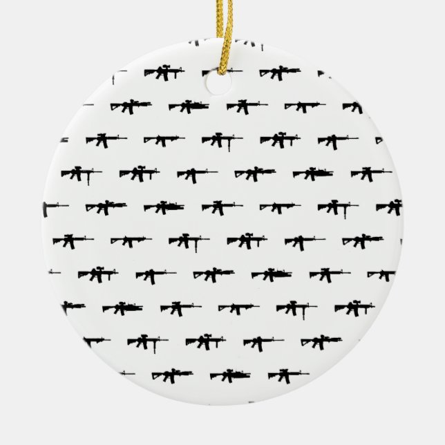 AR15 Pattern Ceramic Ornament (Front)