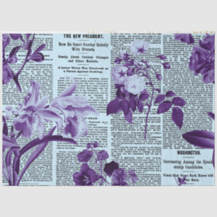 ** AR23 Flowers Vintage Victorian Decoupage  Tissue Paper