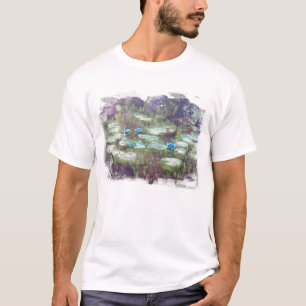 ** AR23 Monet Lily Pads Pond Old Classic Painting  T-Shirt